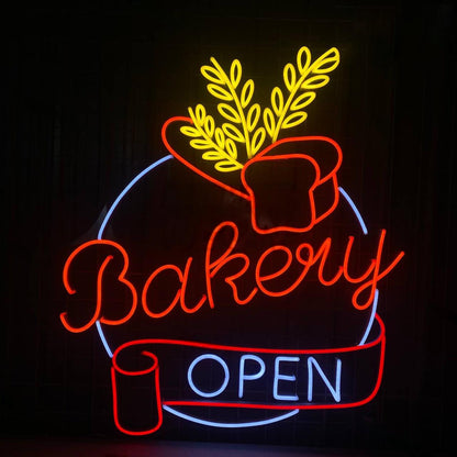 Bakery Open Led Sign Baking Room Wall Decor | Shineneon