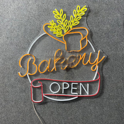 Bakery Open Led Sign Baking Room Wall Decor | Shineneon