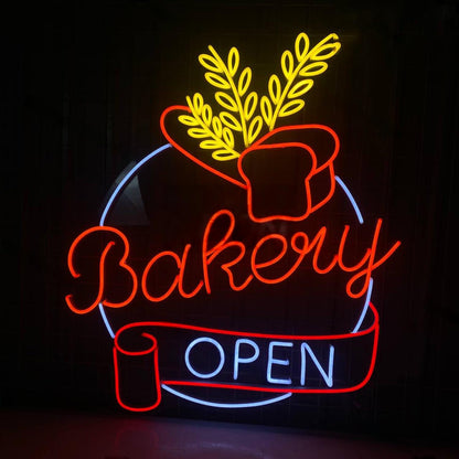 Bakery Open Led Sign Baking Room Wall Decor | Shineneon