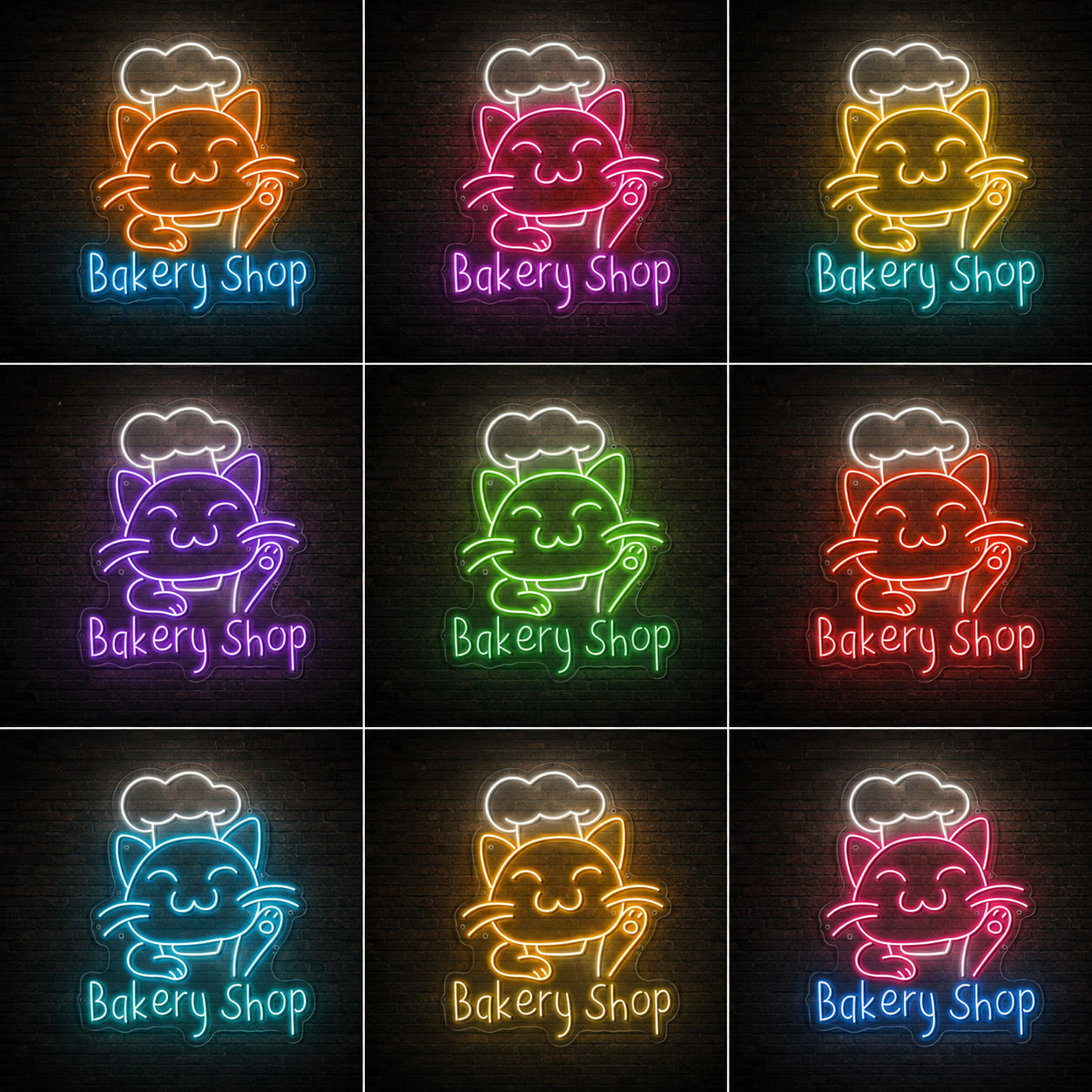 Bakery Shop LED Neon Sign - 05 Color Grid