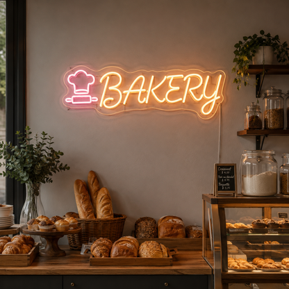 Bakery Wall Art LED Neon Sign - 03 Real Lifestyle Scene