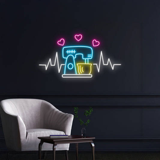 Baking Heartbeat Neon Sign