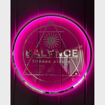 Balance Fitness Studio Acrylic Business Logo Sign - Shineneon