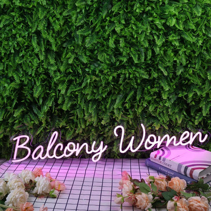 Balcony Women Purple Led Neon Sign - Shineneon