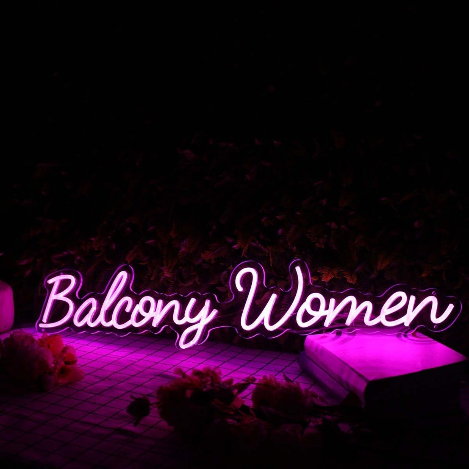 Balcony Women Purple Led Neon Sign - Shineneon