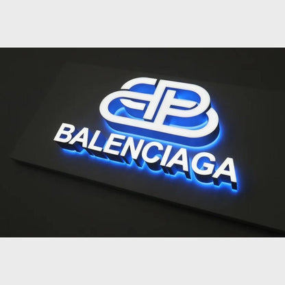 Balenciaga 3D Frontlit And Backlit Channel Letter Led Light Sign - Shineneon