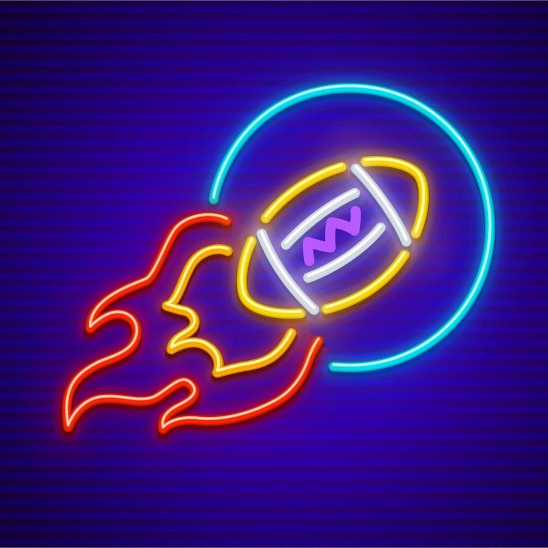 Ball For American Football And Burn Led Sign Business Neon Sign - Shineneon