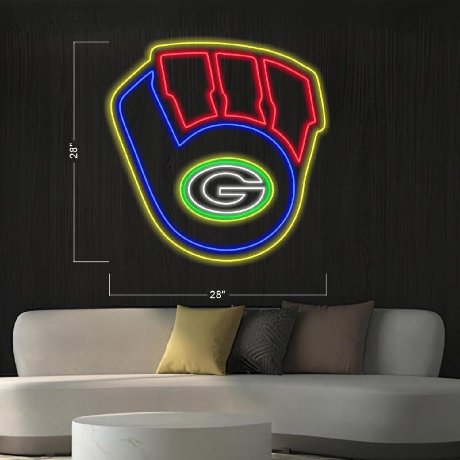 Ball Park Multicolor Hand G Led Neon Sign For Indoor Wall Decor | Shineneon
