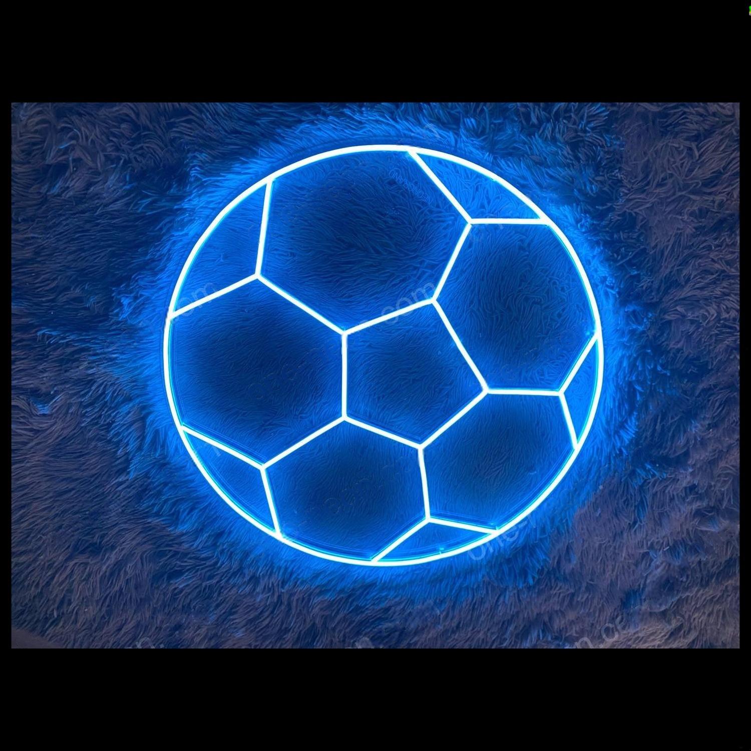 Ball Red-Yellow Football Led Neon Sign For Sports Bar Home Decor | Shineneon