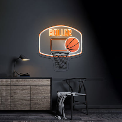 Baller Basketball Sports Neon Signs For Neon Halloween Sign - Shineneon