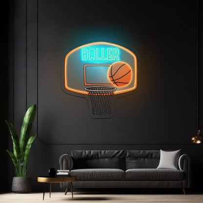 Baller Basketball Sports Neon Signs For Neon Halloween Sign - Shineneon