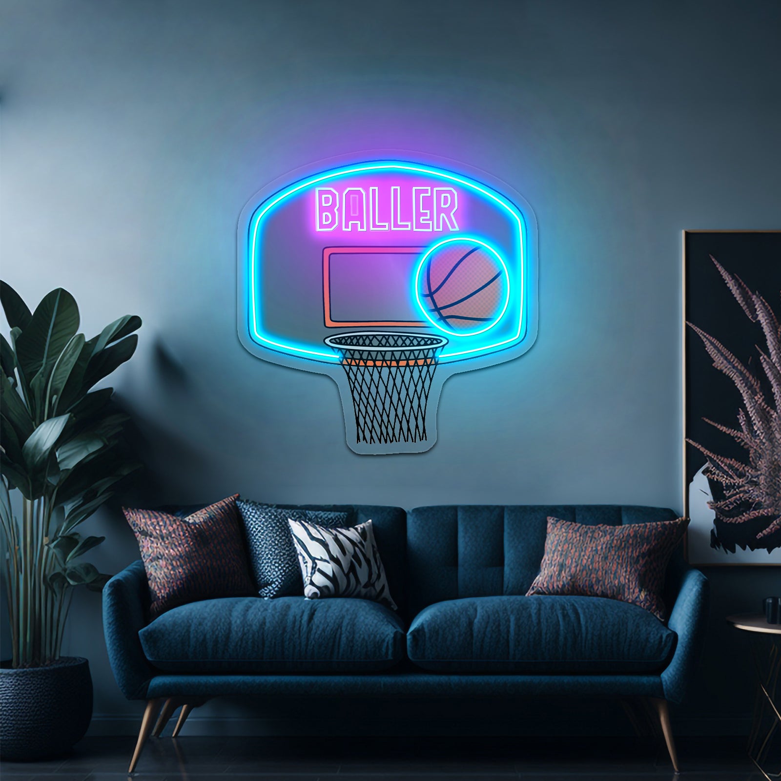 Baller Basketball Sports Neon Signs For Neon Halloween Sign