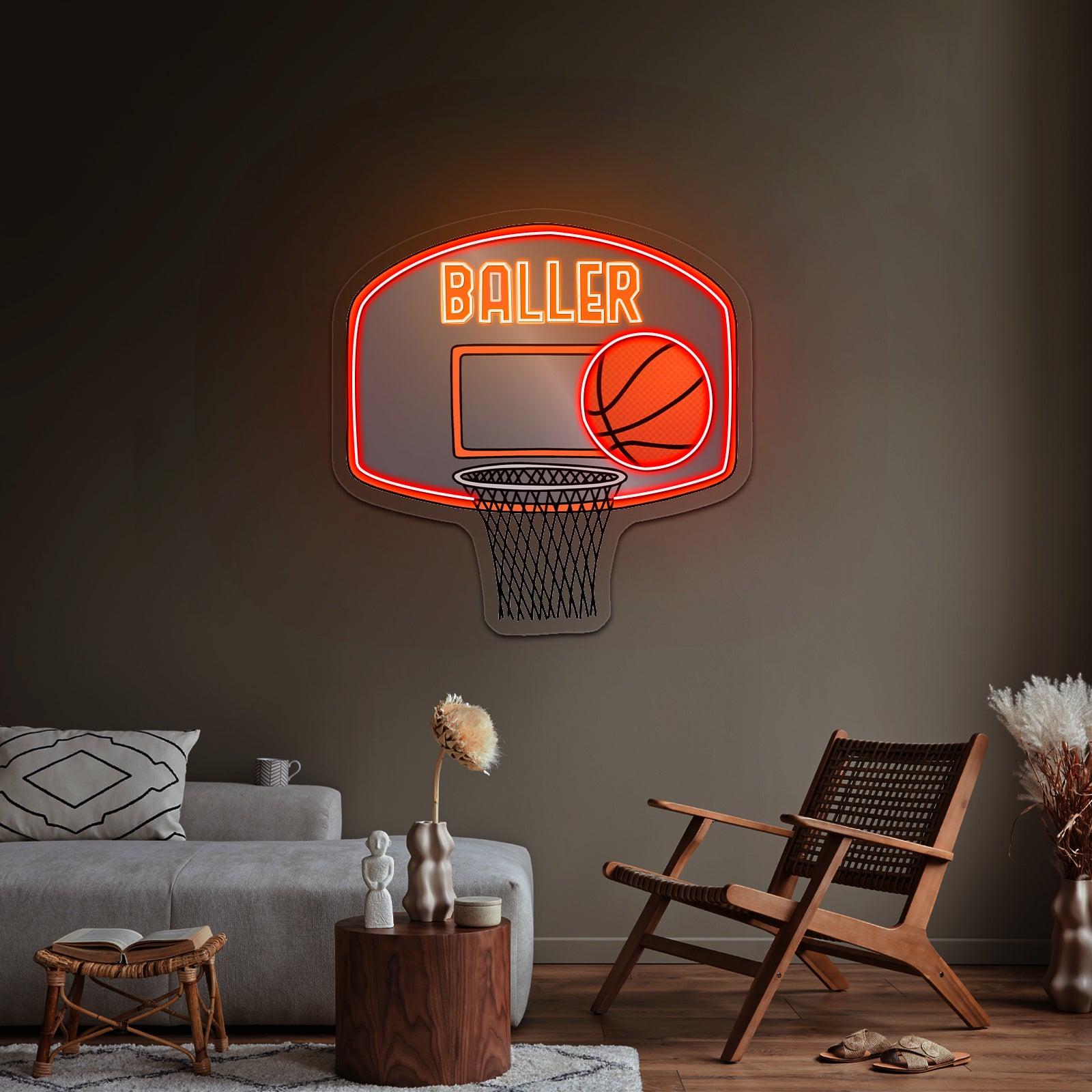 Baller Basketball Sports Neon Signs For Neon Halloween Sign