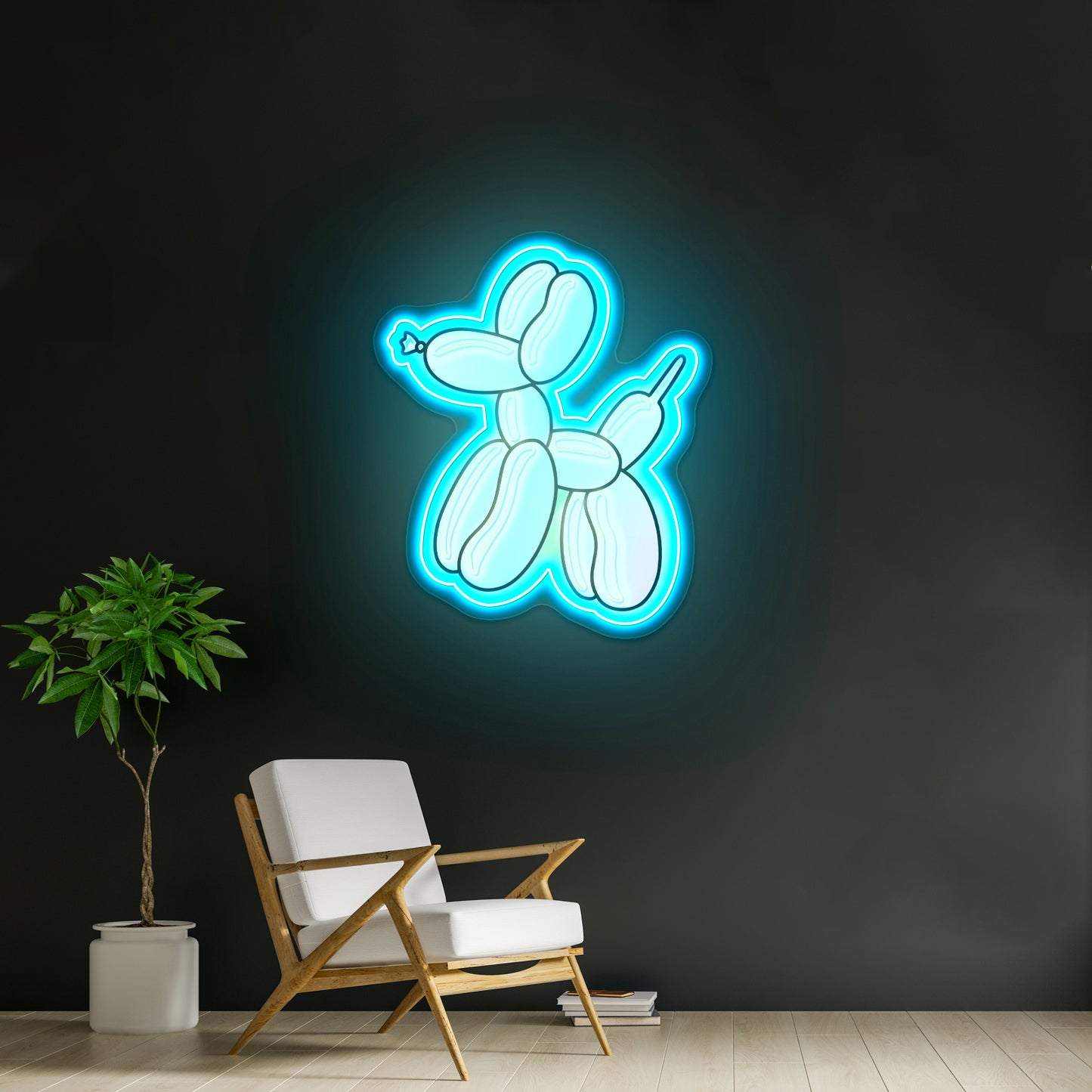 Balloon Dog Holographic Neon Signs For Wall Decor