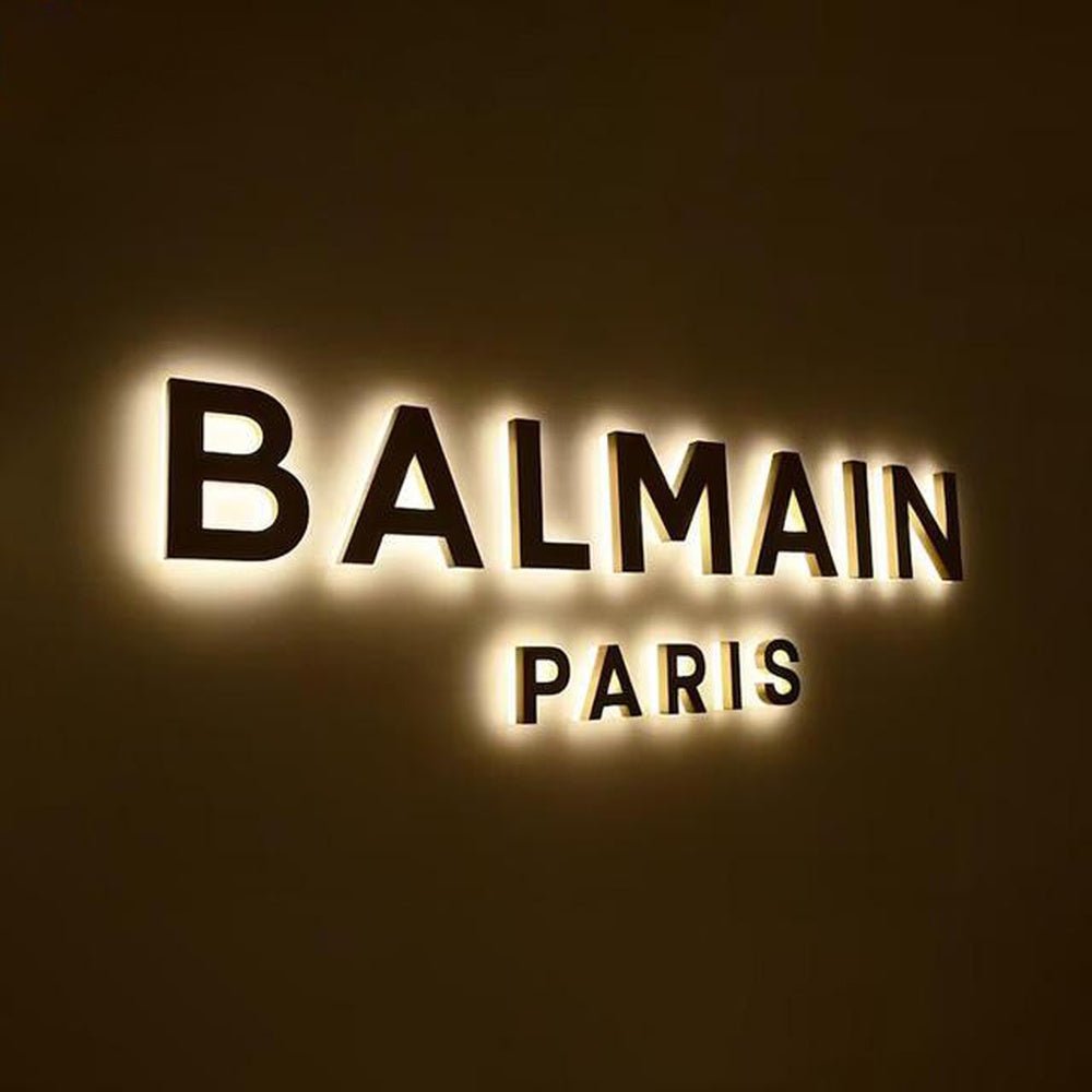 Balmain Paris 3D Backlit Letters Business Metal Led Sign - Shineneon