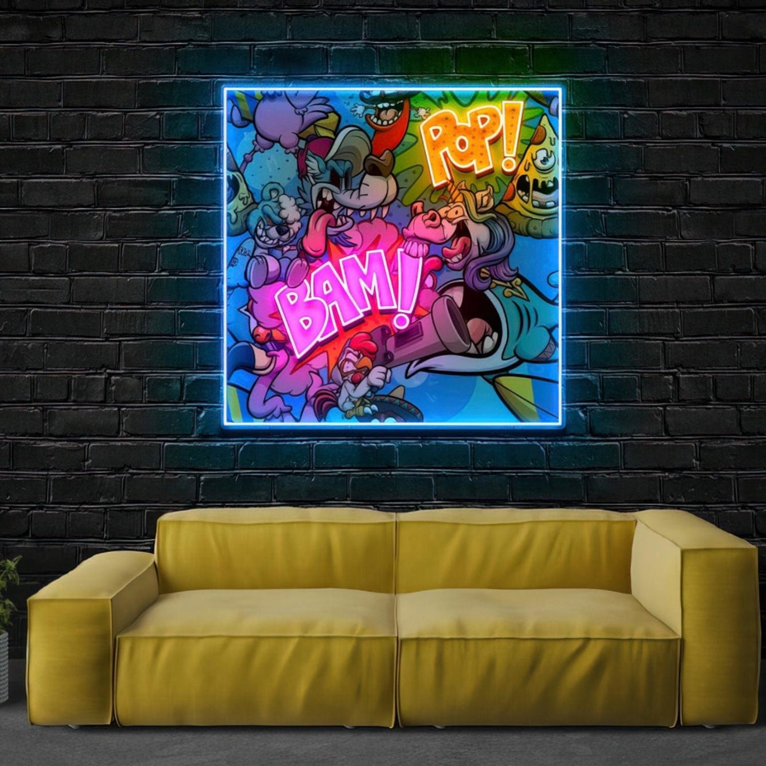 Bam Pop Led Neon Sign For Cartoon Style Home Bar Decor | Shineneon