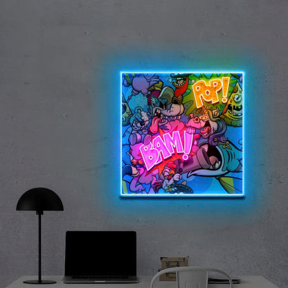 Bam Pop Led Neon Sign For Cartoon Style Home Bar Decor | Shineneon