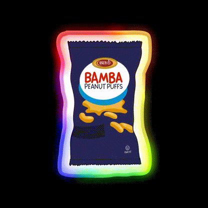 Bamba Cartoon Snack Food Led Neon Sign Rgb Color - LED neon sign close-up detail