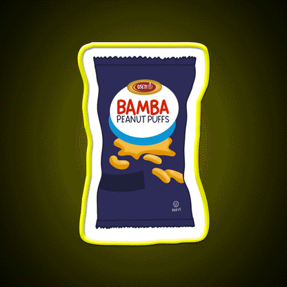 Bamba Cartoon Snack Food Led Neon Sign Rgb Color - Custom LED neon sign front view