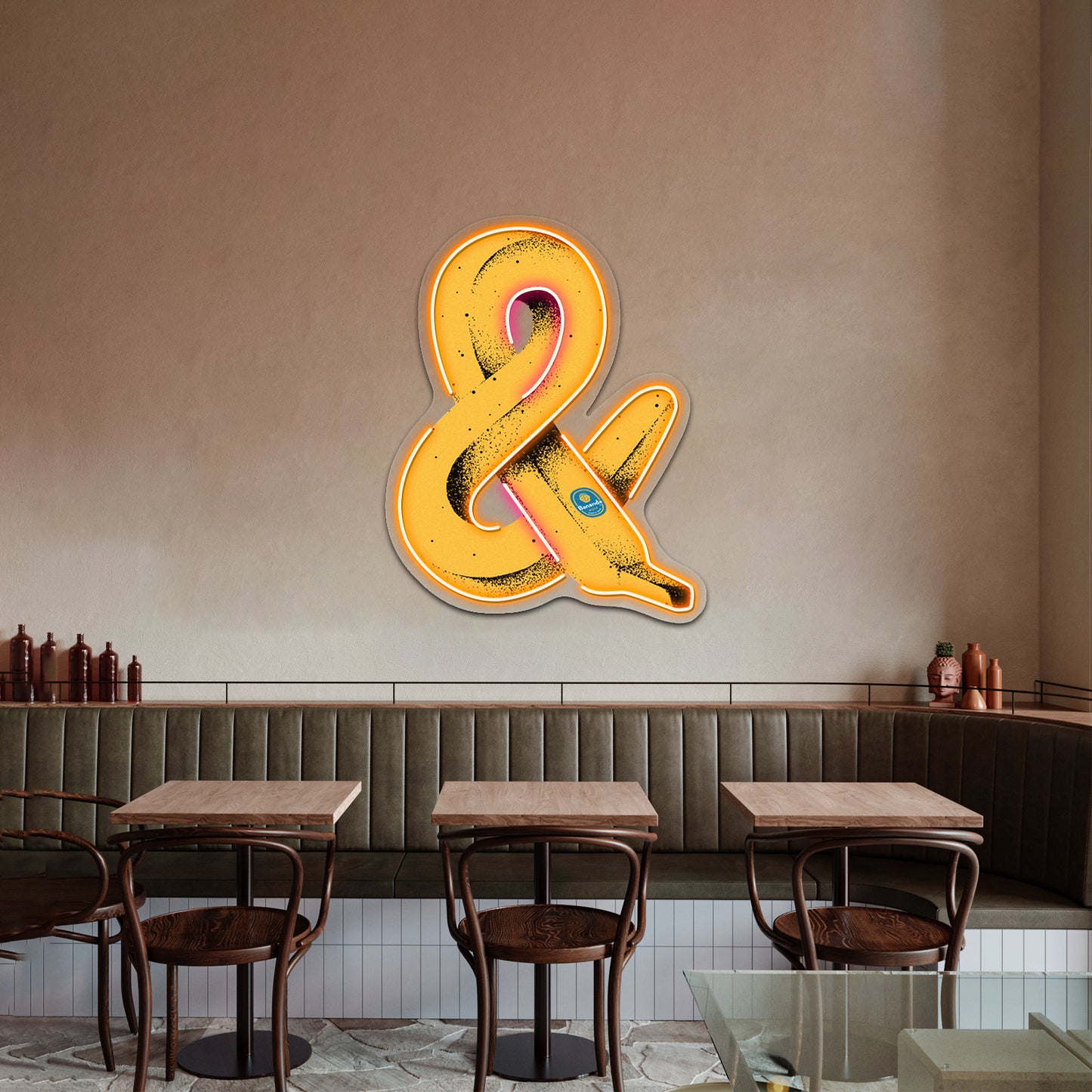 Banana Ampersand Artwork Led Neon Sign