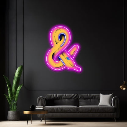 Banana Ampersand Artwork Led Neon Sign