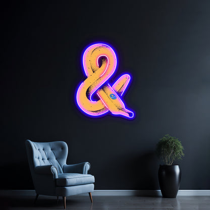 Banana Ampersand Artwork Led Neon Sign