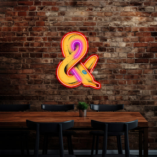 Banana Ampersand Artwork Led Neon Sign