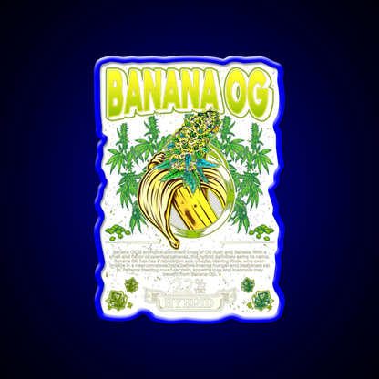 Banana Hybrid Cross Banana Hemp Inspired Green Leaf Led Neon Sign Rgb Color - LED neon sign view 5