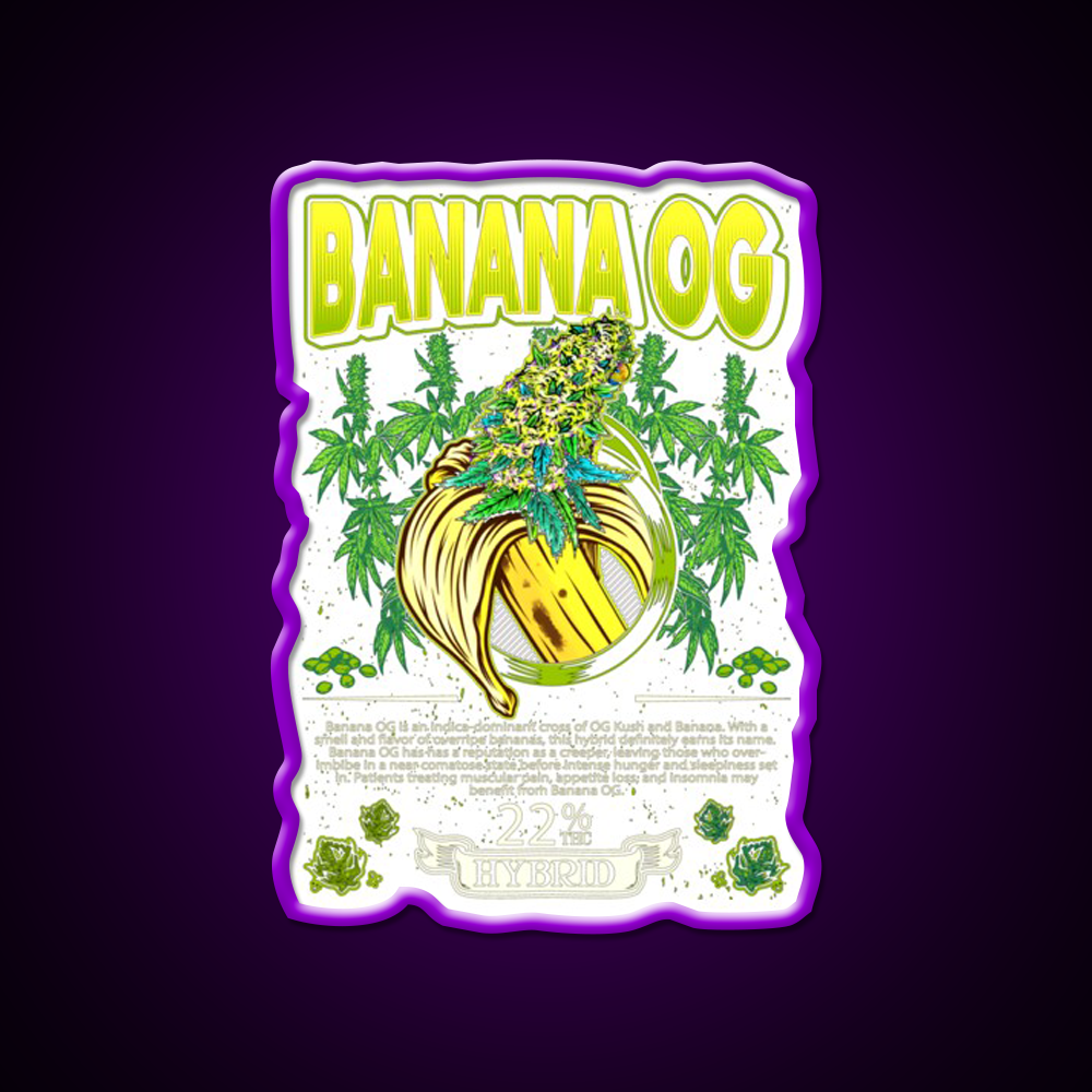 Banana Hybrid Cross Banana Hemp Inspired Green Leaf Led Neon Sign Rgb Color - LED neon sign view 9