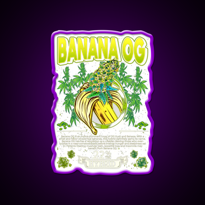 Banana Hybrid Cross Banana Hemp Inspired Green Leaf Led Neon Sign Rgb Color - LED neon sign view 9