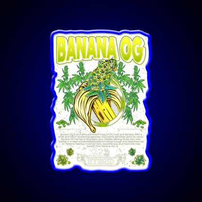 Banana Hybrid Cross Banana Hemp Inspired Green Leaf Led Neon Sign Rgb Color - Shineneon
