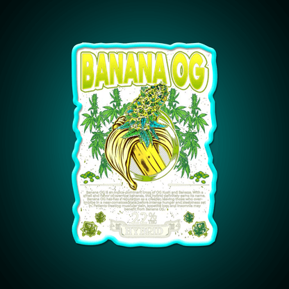 Banana Hybrid Cross Banana Hemp Inspired Green Leaf Led Neon Sign Rgb Color - Shineneon