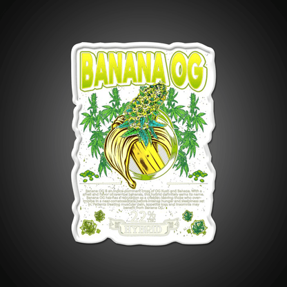 Banana Hybrid Cross Banana Hemp Inspired Green Leaf Led Neon Sign Rgb Color - Shineneon