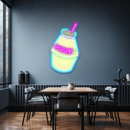 Banana Milk Artwork Led Neon Sign