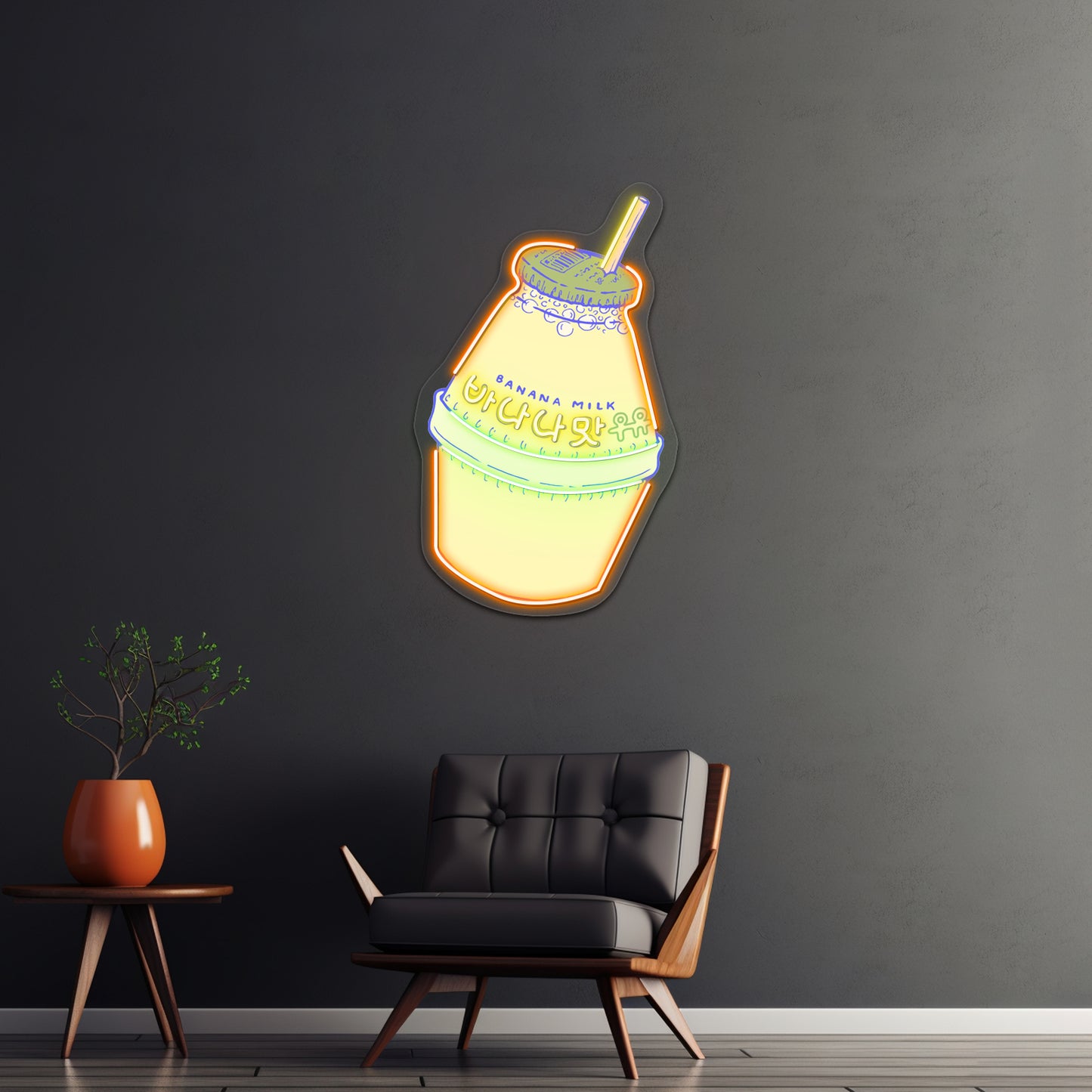 Banana Milk Artwork Led Neon Sign