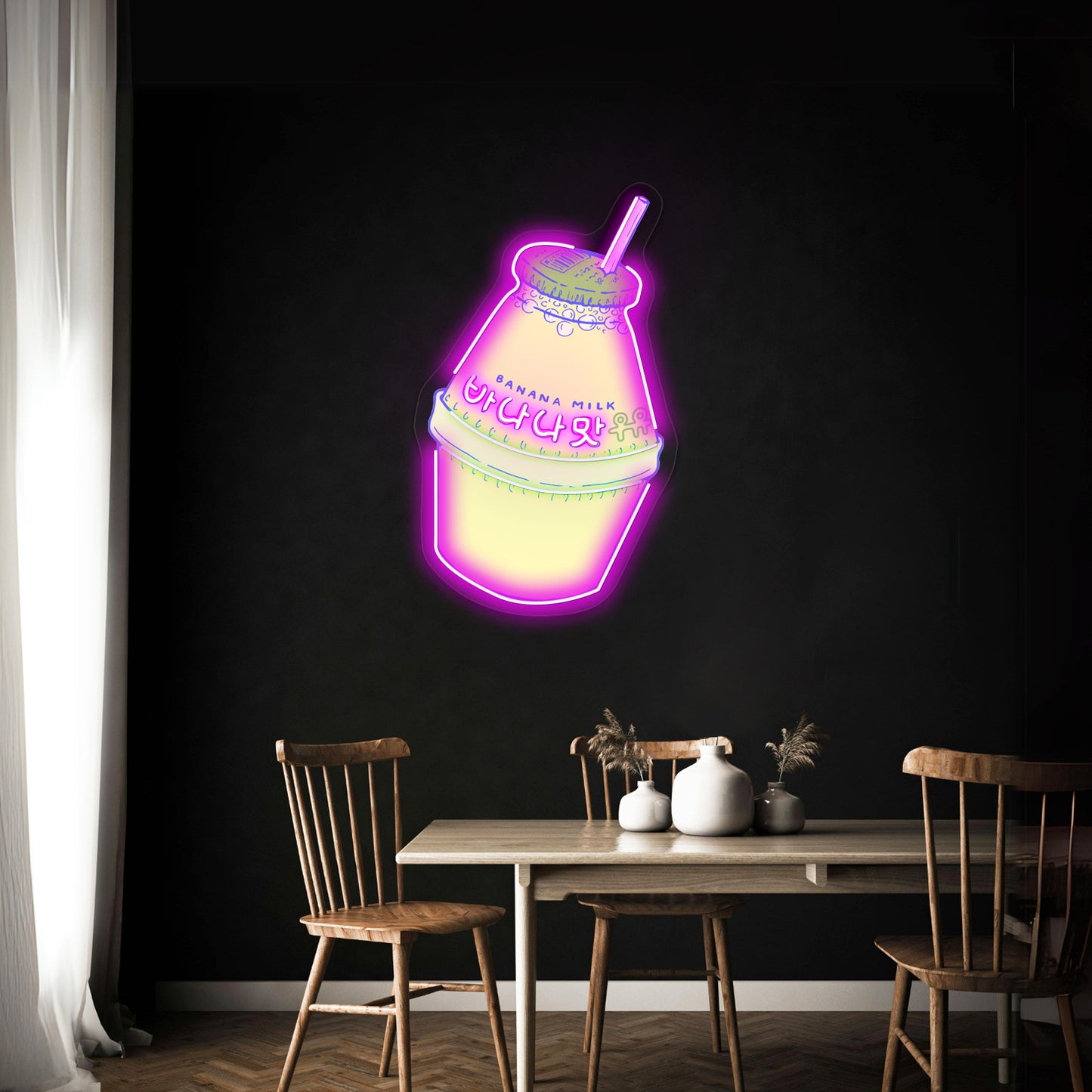 Banana Milk Artwork Led Neon Sign