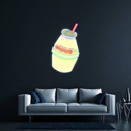 Banana Milk Artwork Led Neon Sign