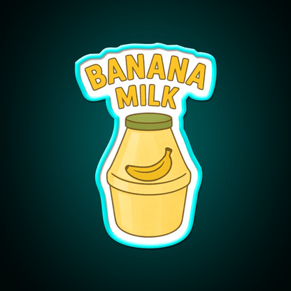 Banana Milk Forever Retro Korean Vibes Snack Food Led Neon Sign Rgb Color - Shineneon