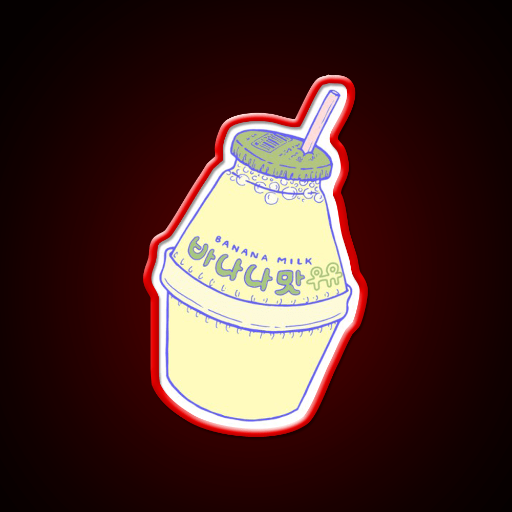 Banana Milk Snack Food Led Neon Sign Rgb Color - Shineneon
