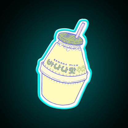 Banana Milk Snack Food Led Neon Sign Rgb Color - Shineneon