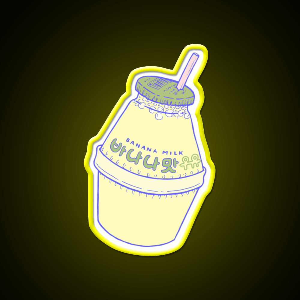 Banana Milk Snack Food Led Neon Sign Rgb Color - Shineneon