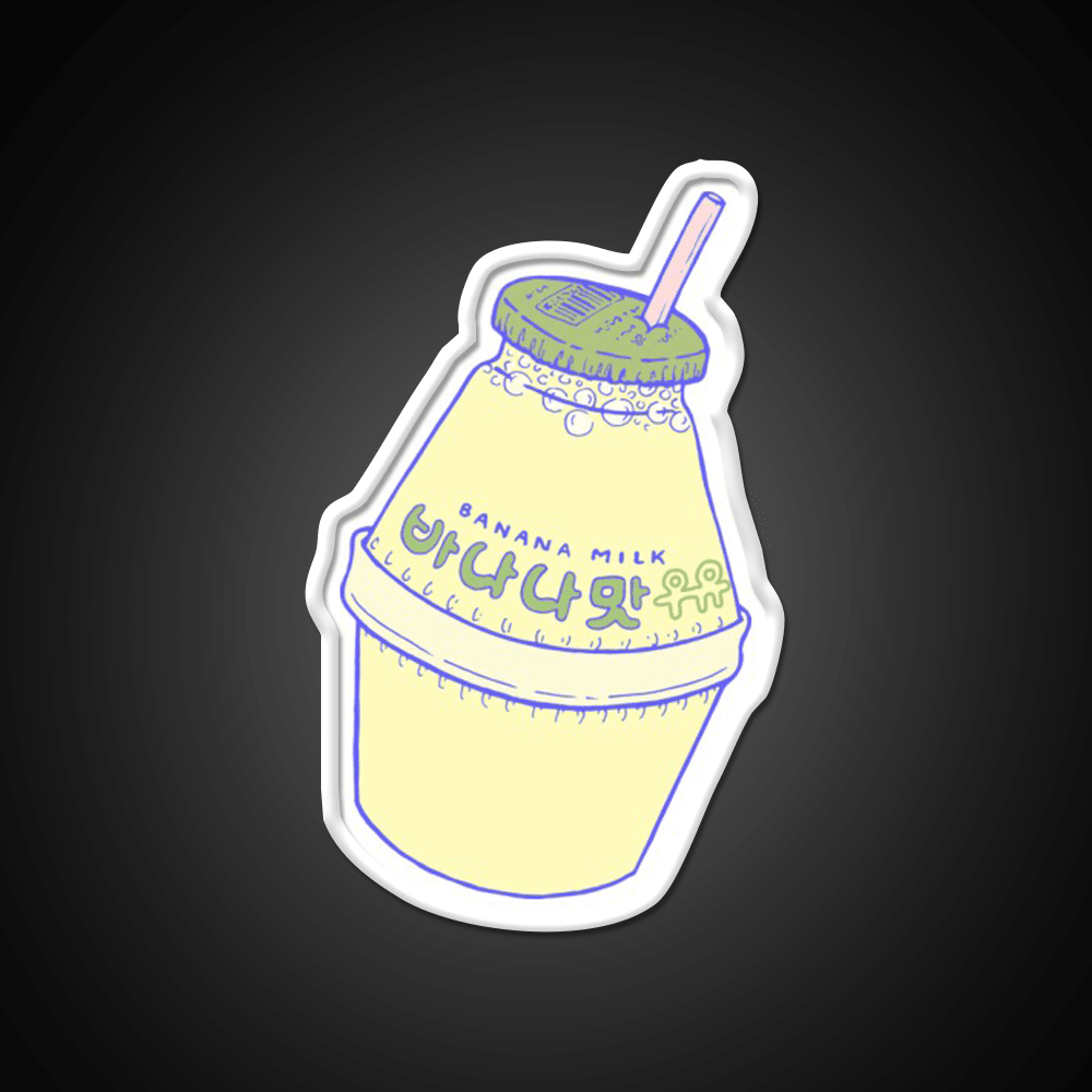 Banana Milk Snack Food Led Neon Sign Rgb Color - Shineneon