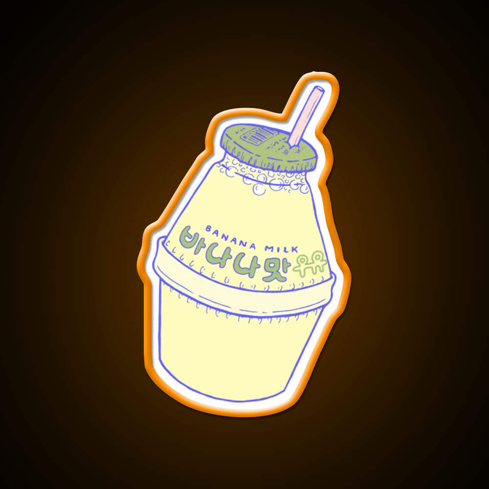 Banana Milk Snack Food Led Neon Sign Rgb Color - Shineneon