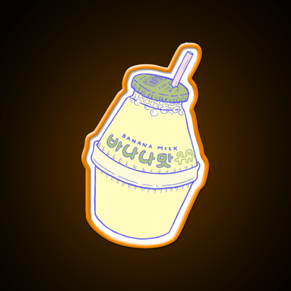 Banana Milk Snack Food Led Neon Sign Rgb Color - Shineneon