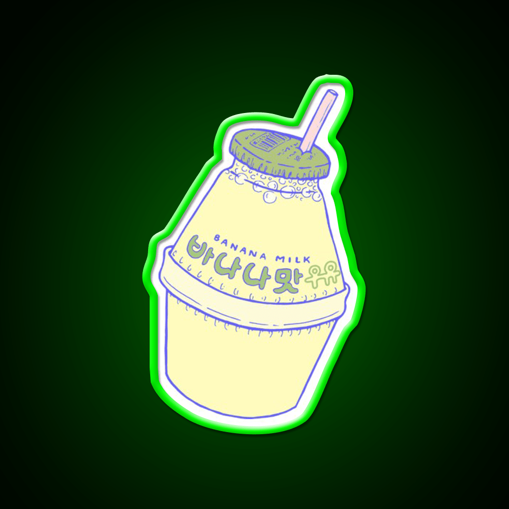Banana Milk Snack Food Led Neon Sign Rgb Color - Shineneon