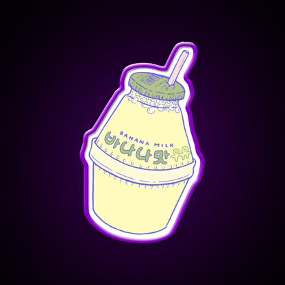 Banana Milk Snack Food Led Neon Sign Rgb Color - Shineneon