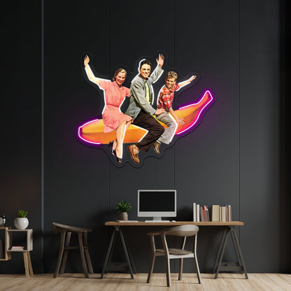 Banana Mint Cartoon Led Neon Sign Light Custom Led Signs - Shineneon