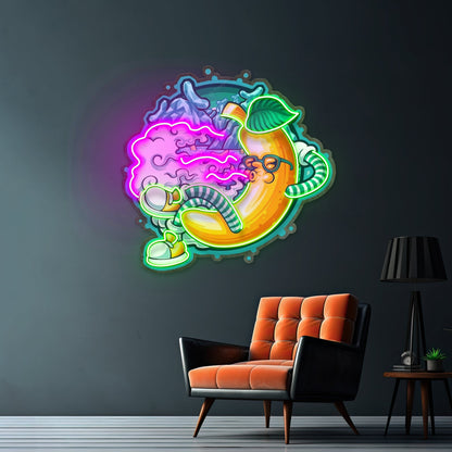 Banana Mint Cartoon Led Neon Sign Light Custom Led Signs - Shineneon