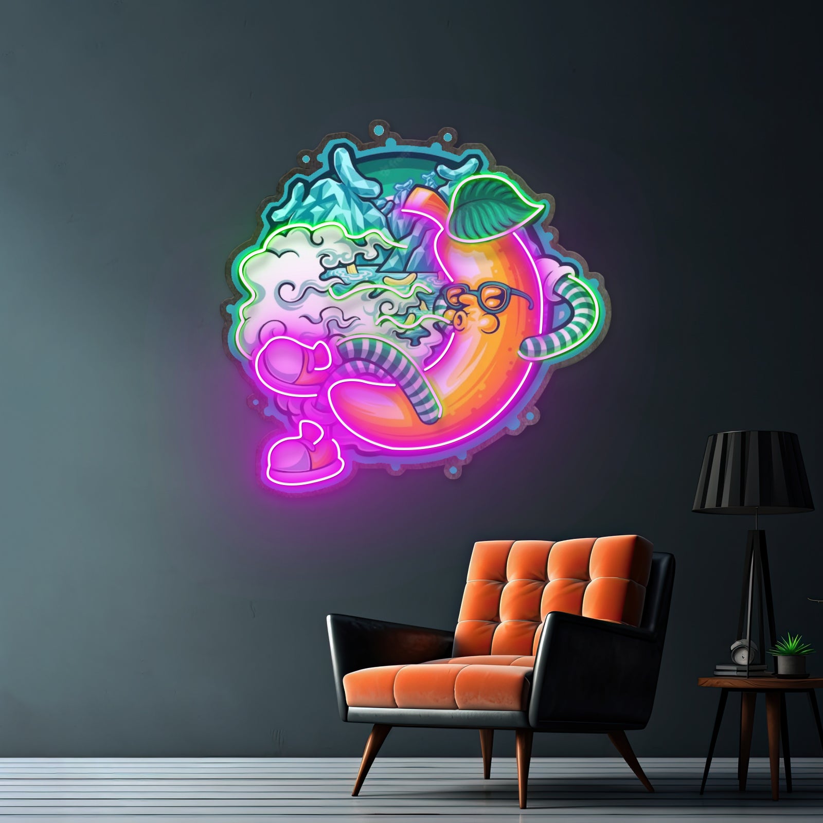 Bankrupt Peach Artwork Led Neon Sign