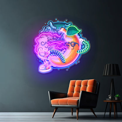 Bankrupt Peach Artwork Led Neon Sign